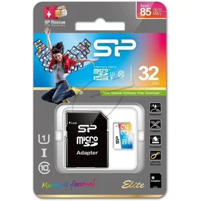 כרטיס זיכרון MICRO SD + מתאם 32GB