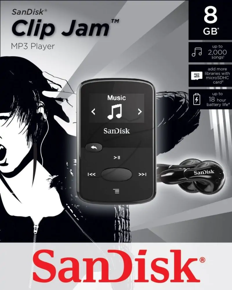 נגן SanDisk Clip Jam בנפח 8GB