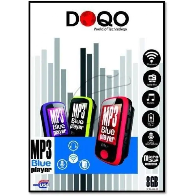 נגן MP3 DOQO BLUE 8GB