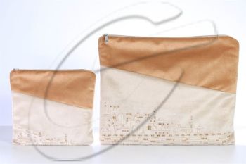 כיסוי טלית מלאכת מחשבת ירושלים רוב חום בהיר