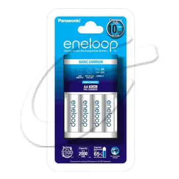 מטען +4 סוללות נטענות Panasonic Eneloop AA 1900 Panasoinc