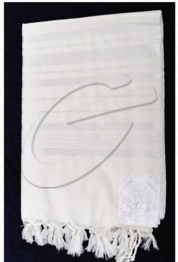 טלית גדול מצמר לבן